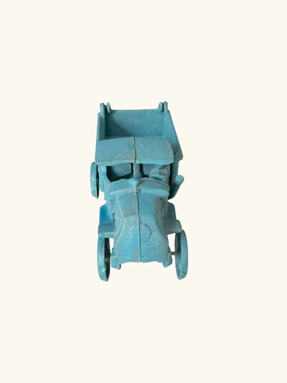 Vintage Cast Iron Toy Dump Truck Classic Light Blue Works